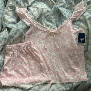 Roller Rabbit target pink floral pointelle tank and shorts